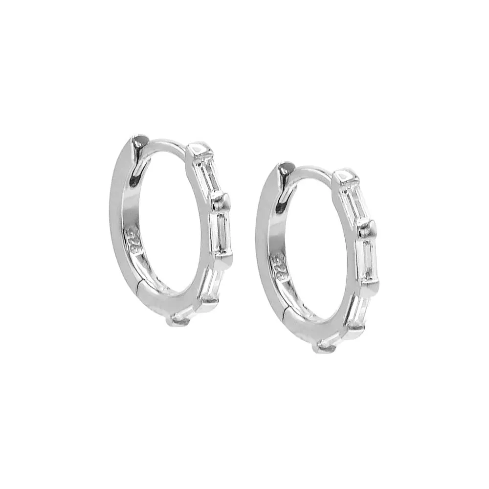 Mini Multi Baguette Huggie Earring
