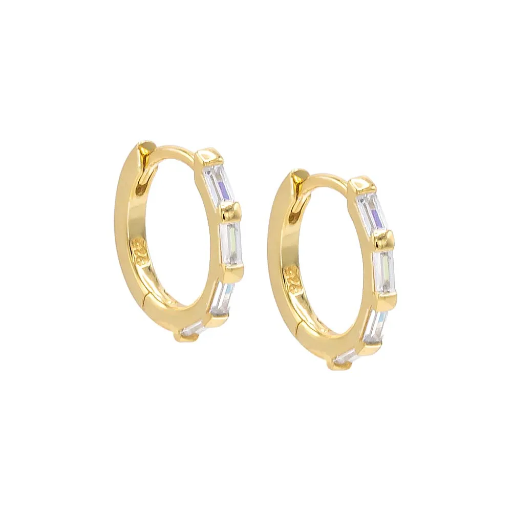 Mini Multi Baguette Huggie Earring