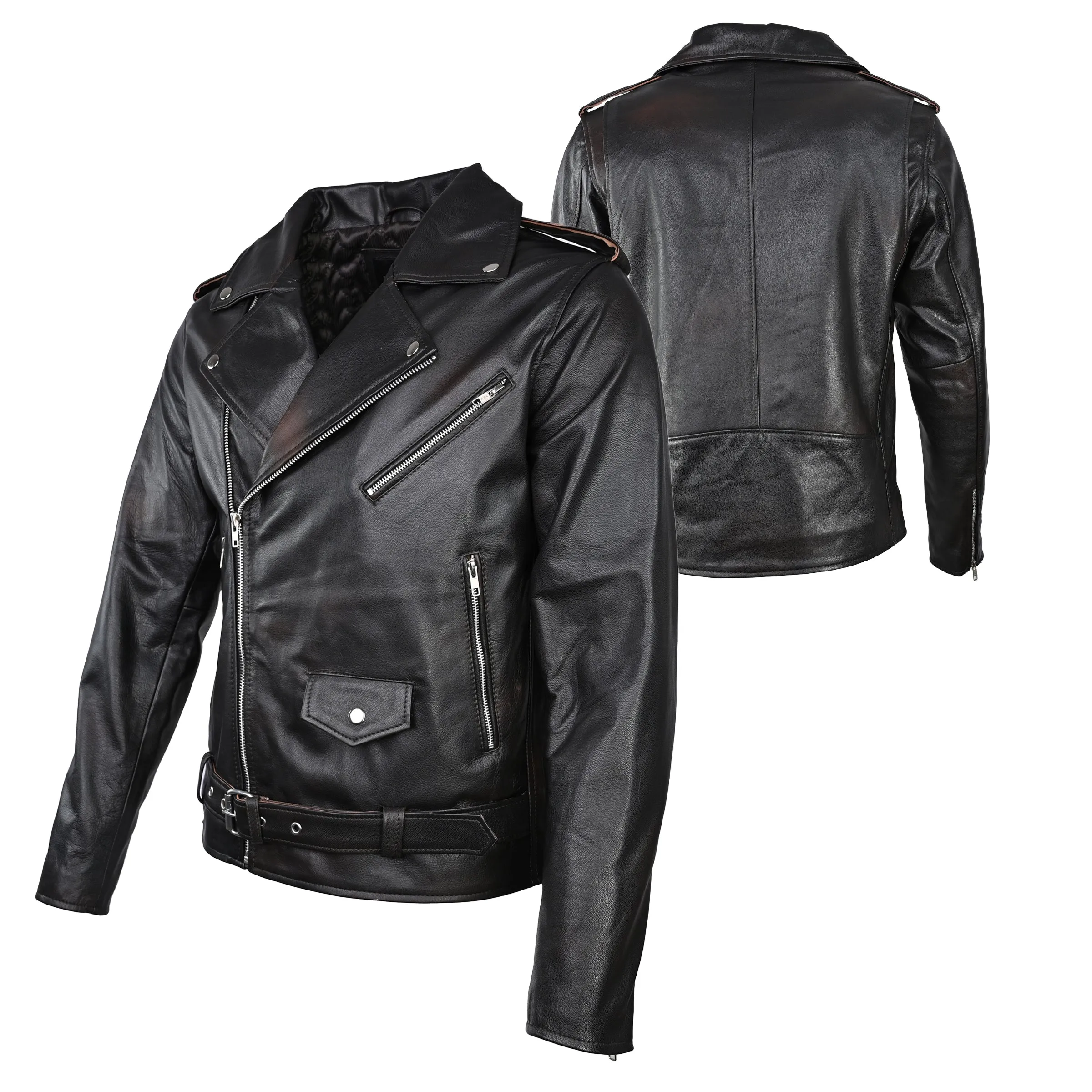 Motorcycle Leather Jackets Antique Brown
