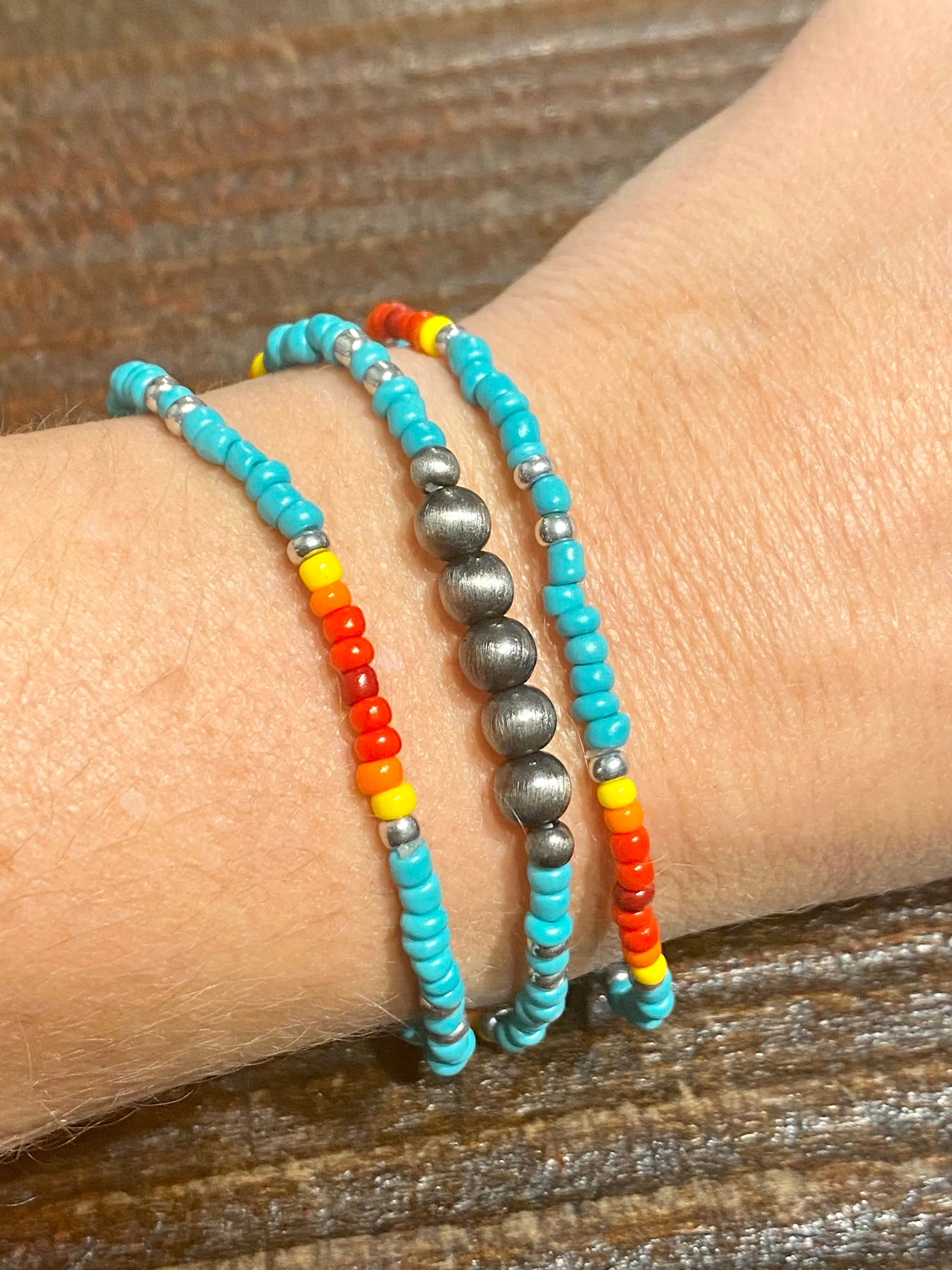 Multi Seed Set of 3 Bracelets