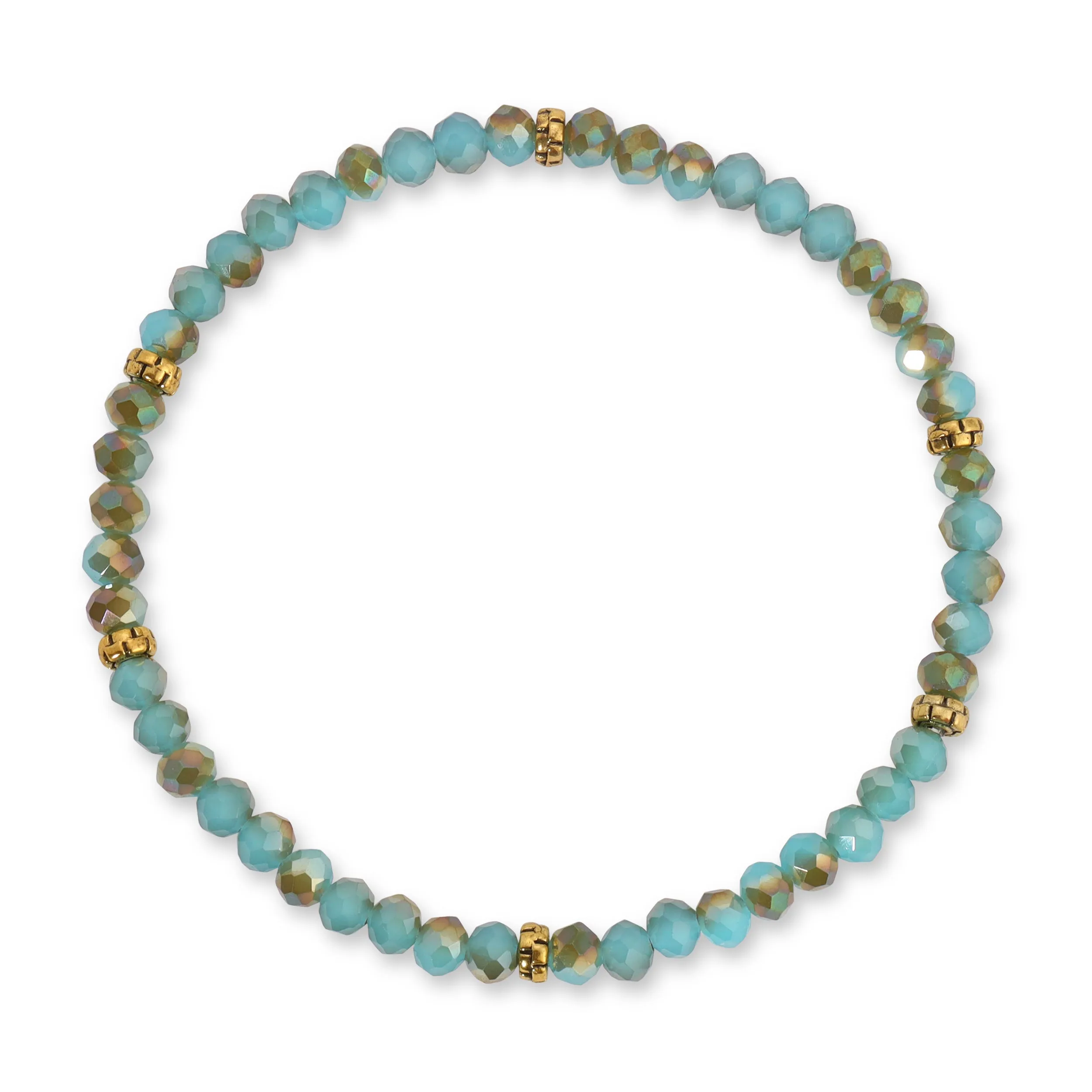My FUN Colors Mini Crystal Bracelet Sand & Sea Crystal / Gold Accent