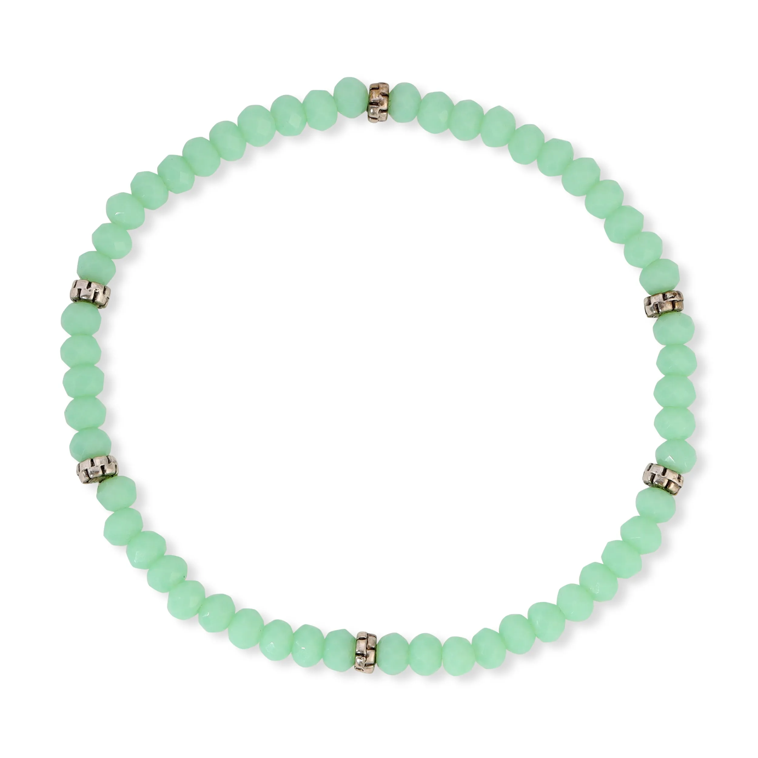 My FUN Colors Mini Crystal Bracelet Sea Mist Crystal / Silver Accent