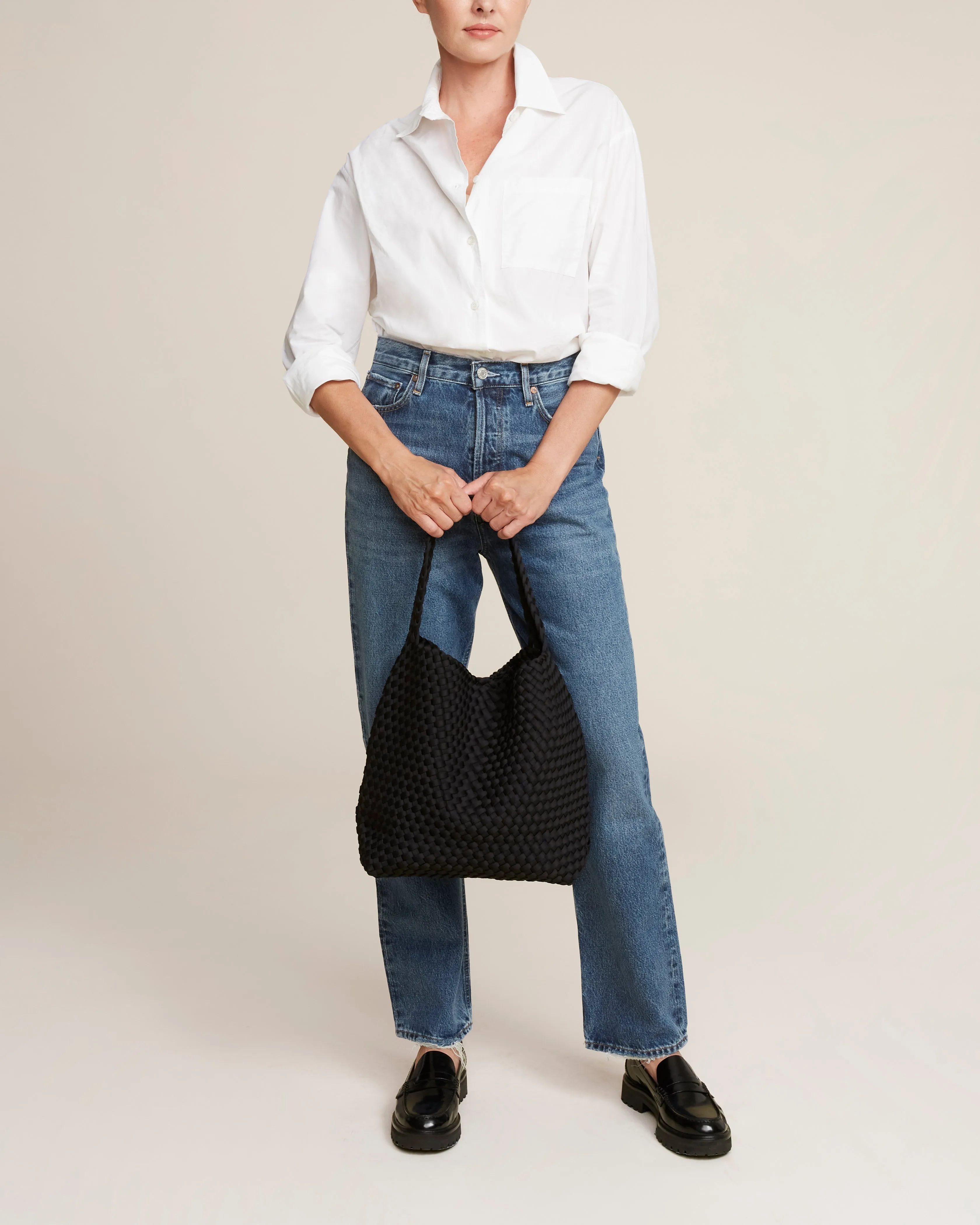Naghedi Nomad Medium Hobo in Onyx