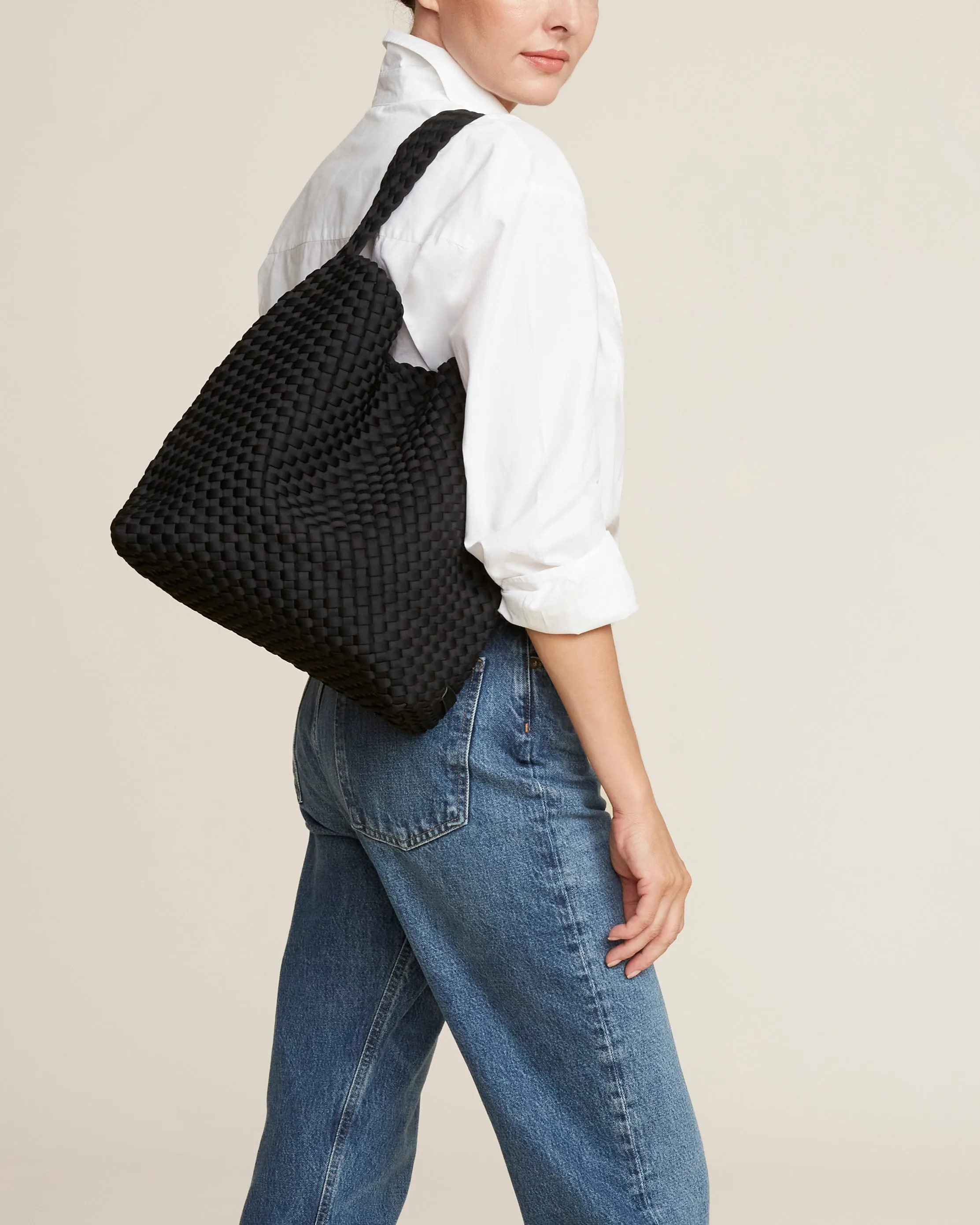 Naghedi Nomad Medium Hobo in Onyx