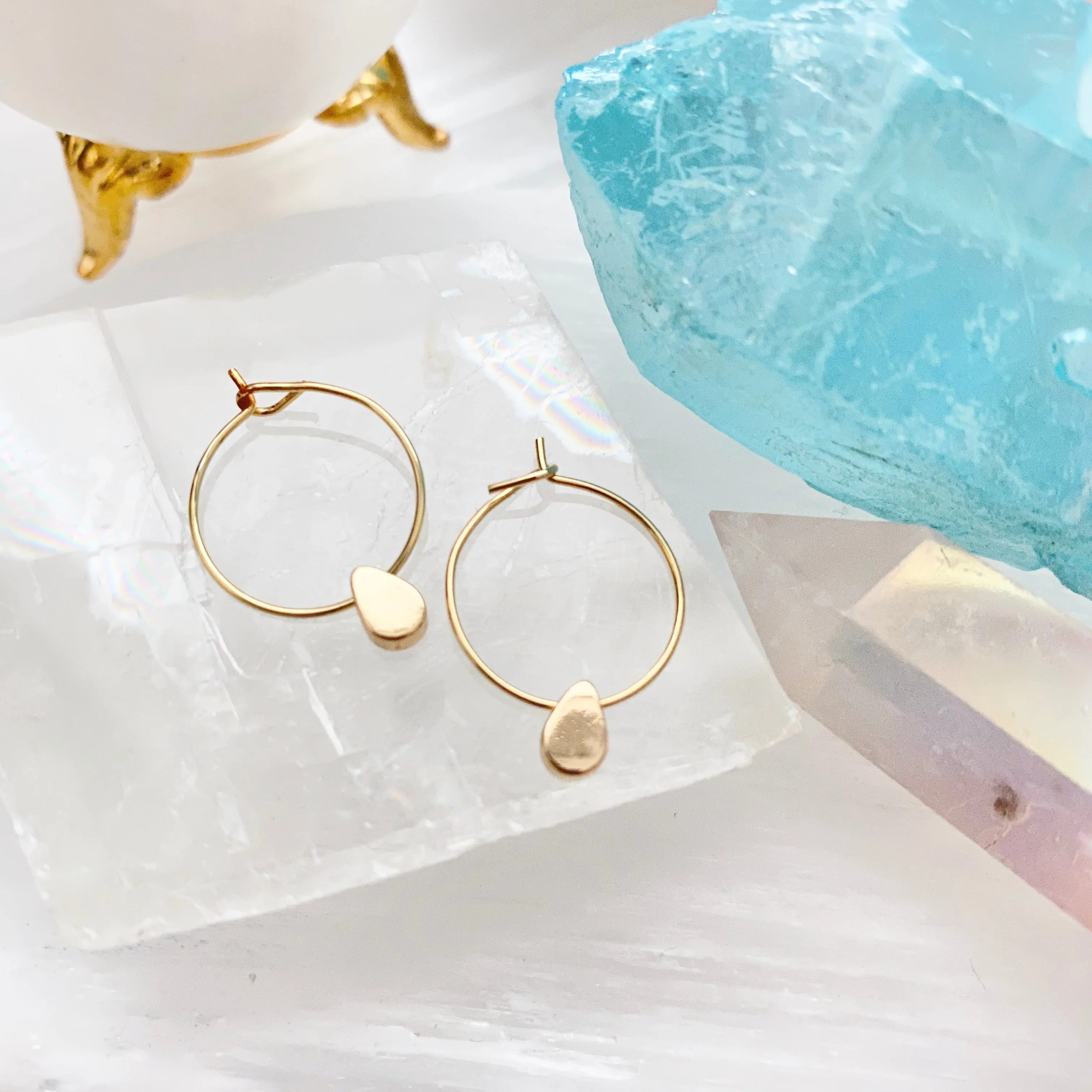 Natalia Teardrop Mini Hoops