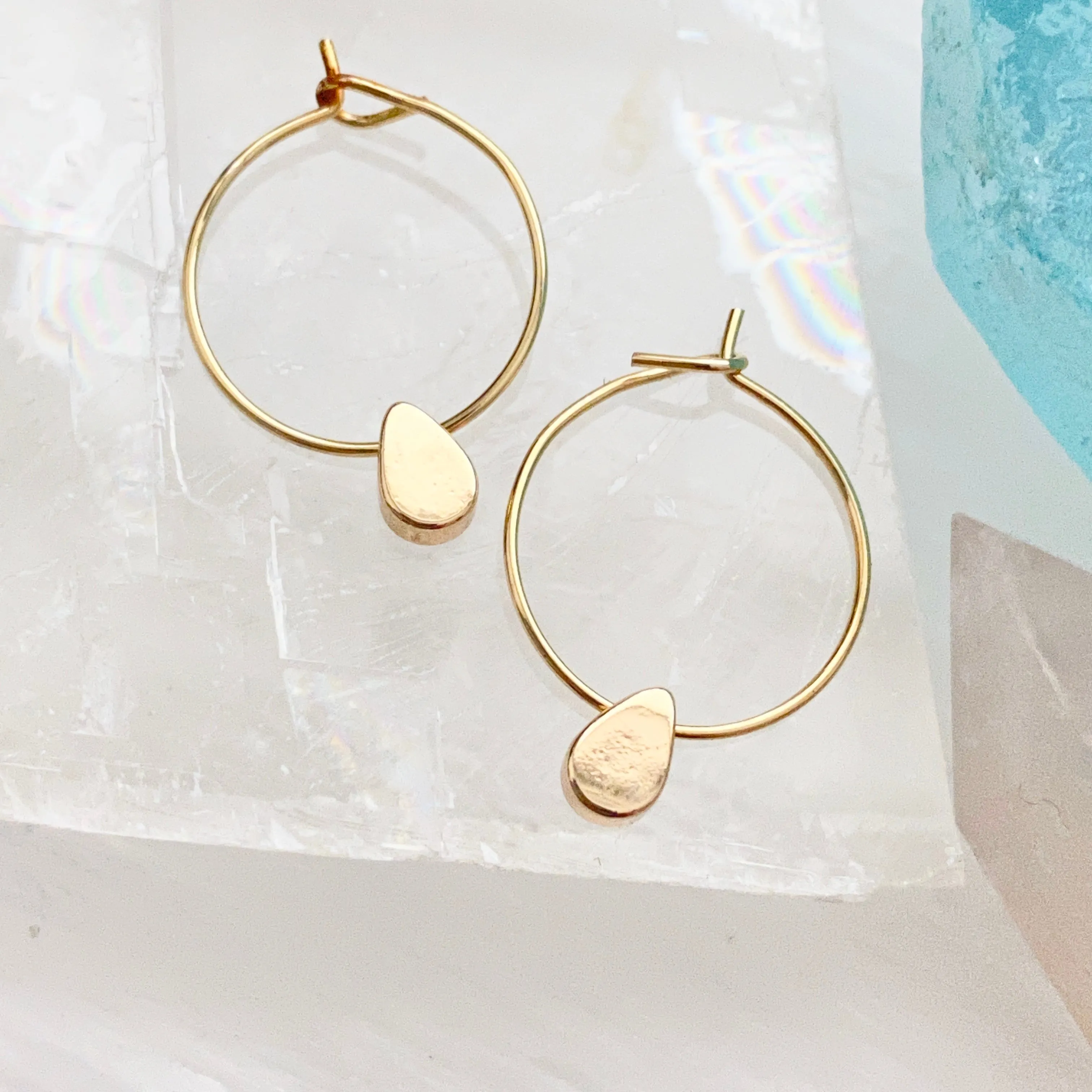 Natalia Teardrop Mini Hoops