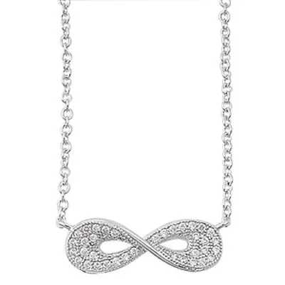Necklaces   Silver italian Necklace - Infinity CZ
