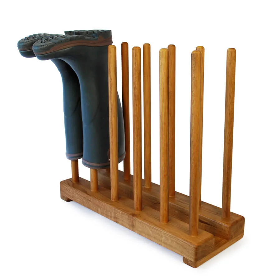 Oak Wellington Boot Rack (6 pair)