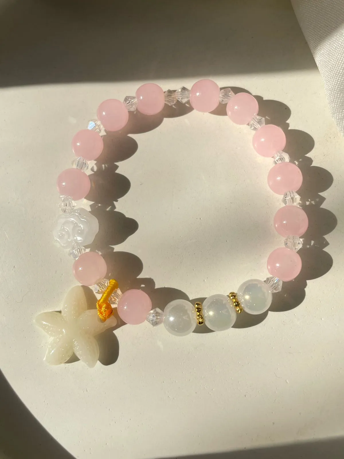 Ocean Starfish Bracelet- baby pink