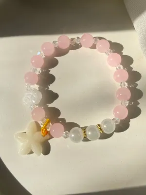 Ocean Starfish Bracelet- baby pink