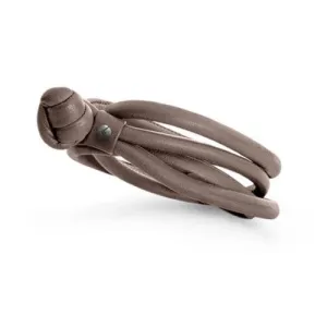 Ole Lynggaard Leather Bracelet Cafe' Latte for Sweet Drops