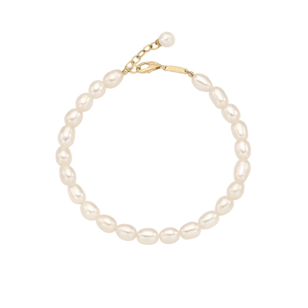 Oval Fresh-water Pearl Bracelet BETM4091