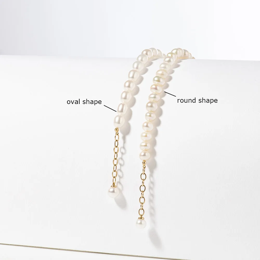 Oval Fresh-water Pearl Bracelet BETM4091