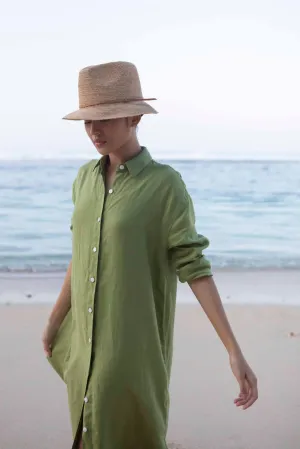 Paola Long Sleeve Maxi Dress Green
