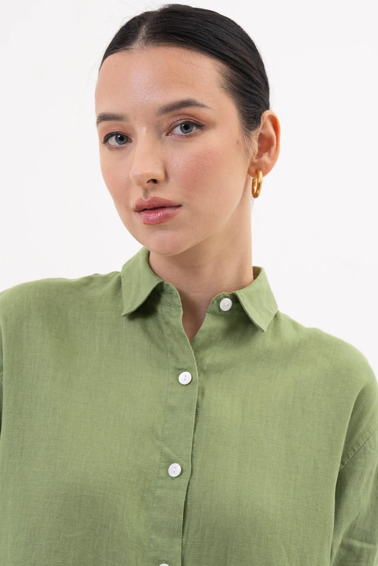 Paola Long Sleeve Maxi Dress Green