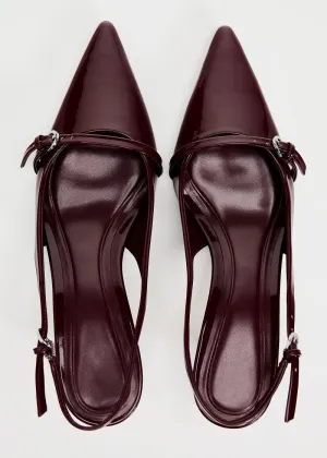 Patent Pointed Toe Slingback Kitten Heels