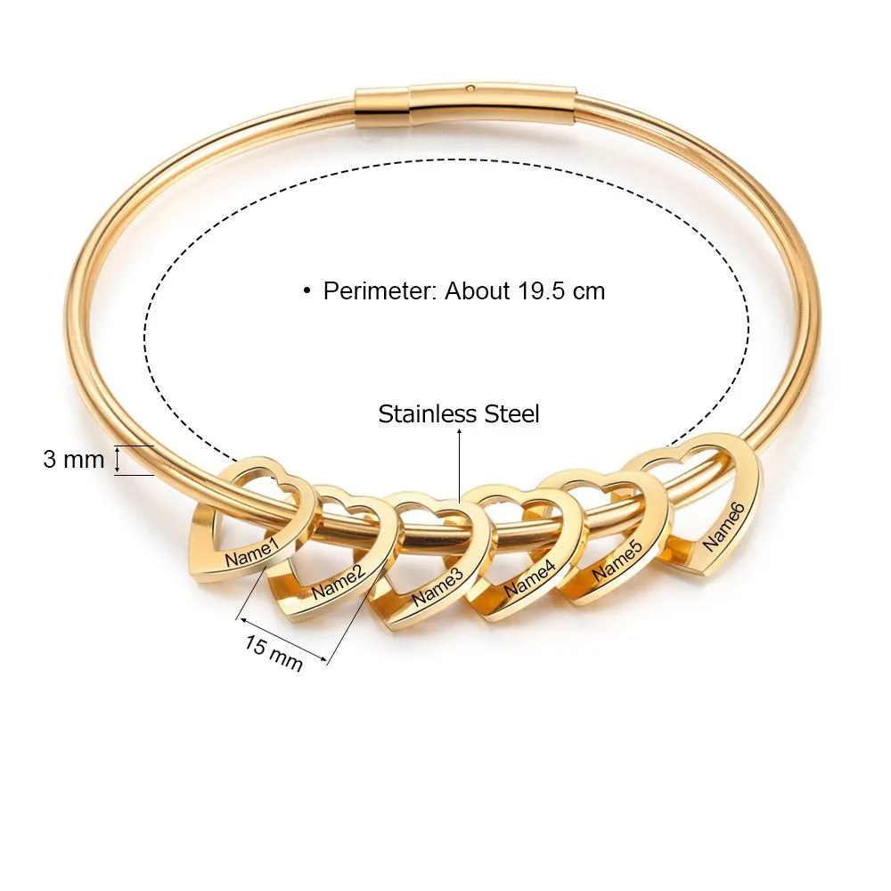 Personalized 4 Names Bracelets For Women