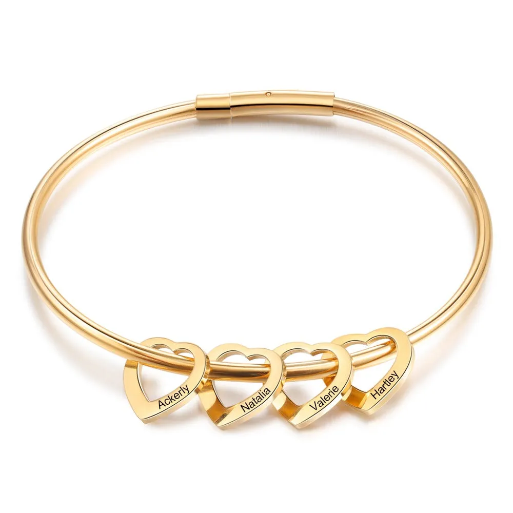 Personalized 4 Names Bracelets For Women