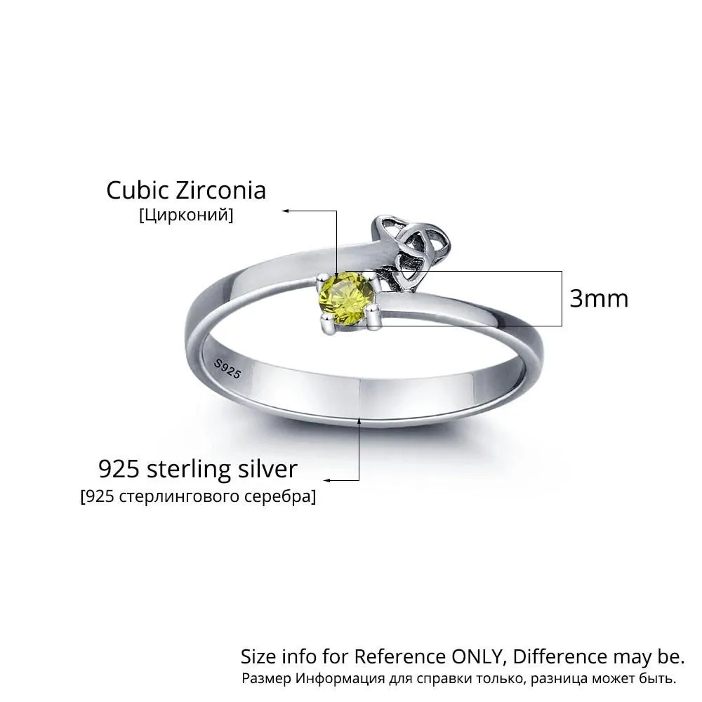 Personalized 925 Sterling Silver Engrave Name & Birthstone Rings, Fashion Jewelry Gift for Women