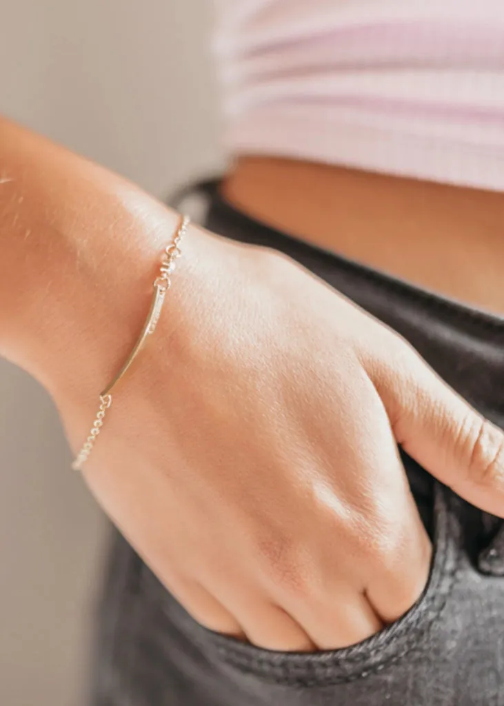 Personalized bar bracelet