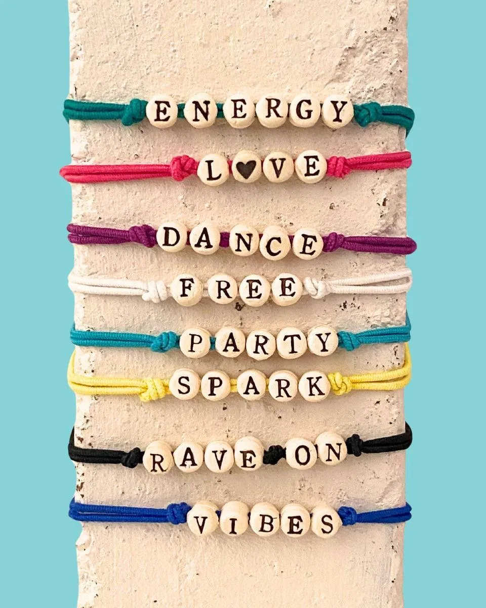Personalized Friendship Bracelets on Elastic Band