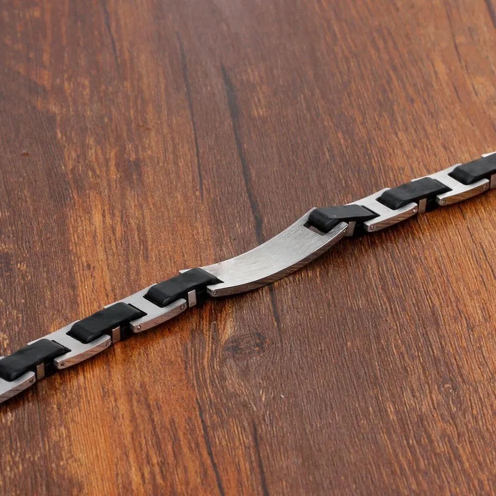 Personalized Stainless Steel Bracelets Fashion Men Jewelry Male Bracelets Bangles Classic Biker Chain Design