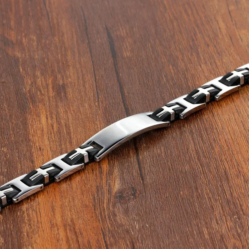 Personalized Stainless Steel Bracelets Fashion Men Jewelry Male Bracelets Bangles Classic Biker Chain Design