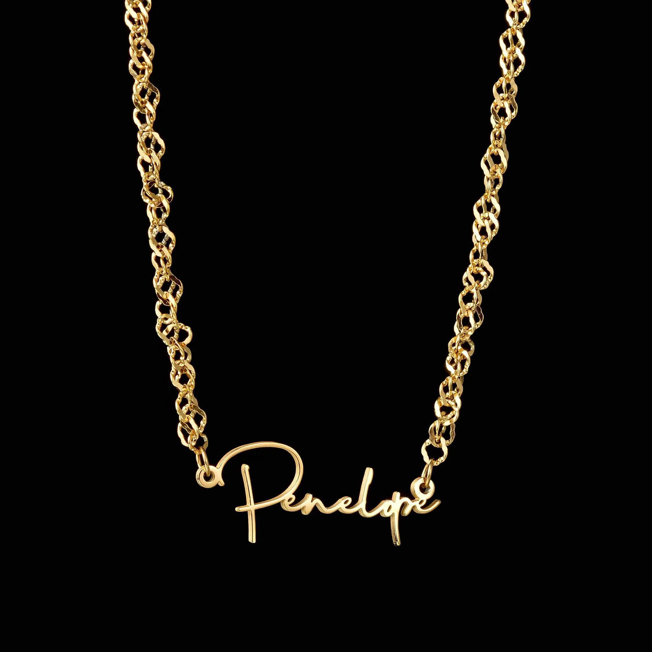 Personalized stainless steel name necklace for women