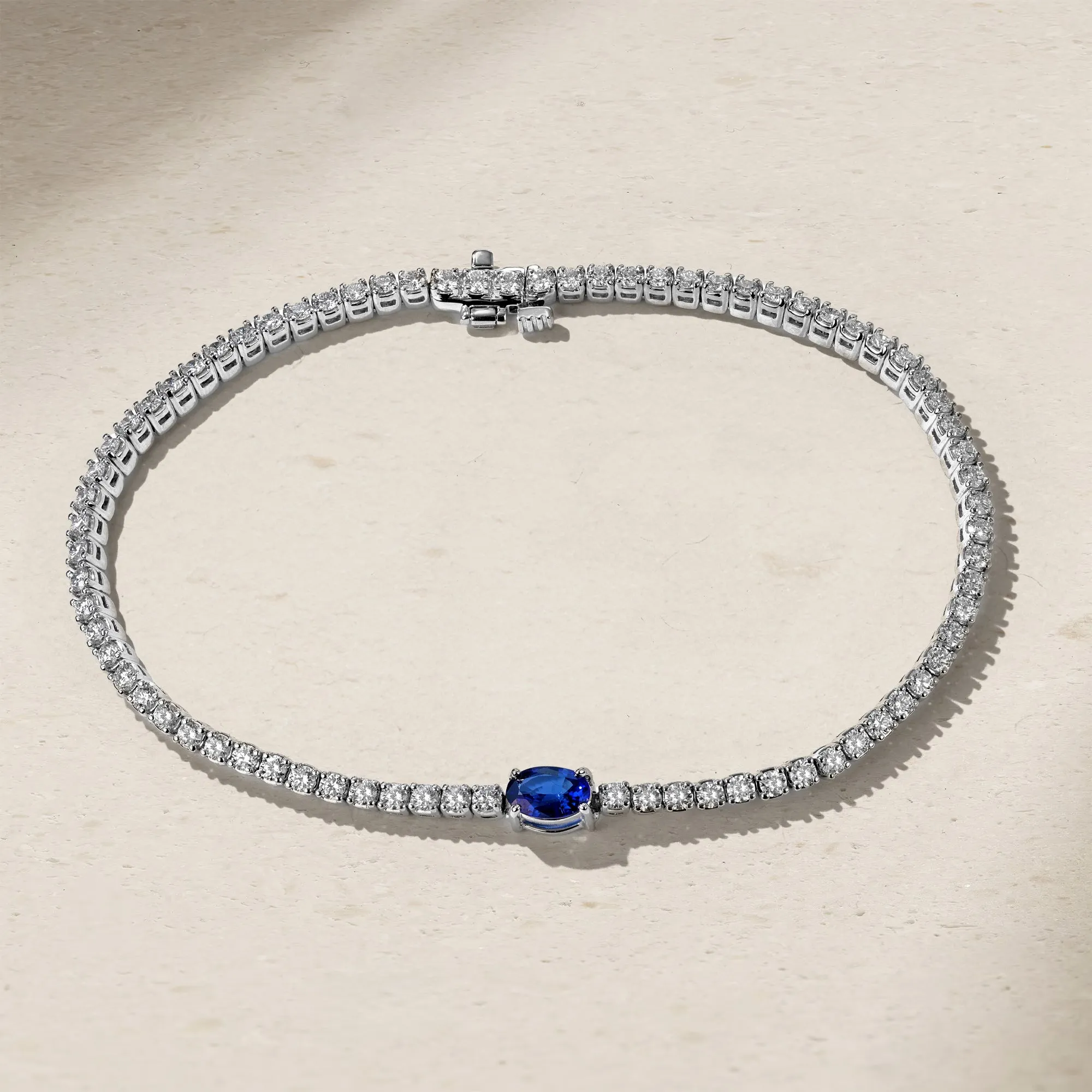 Petite Celeste Sapphire and Diamond Tennis Bracelet