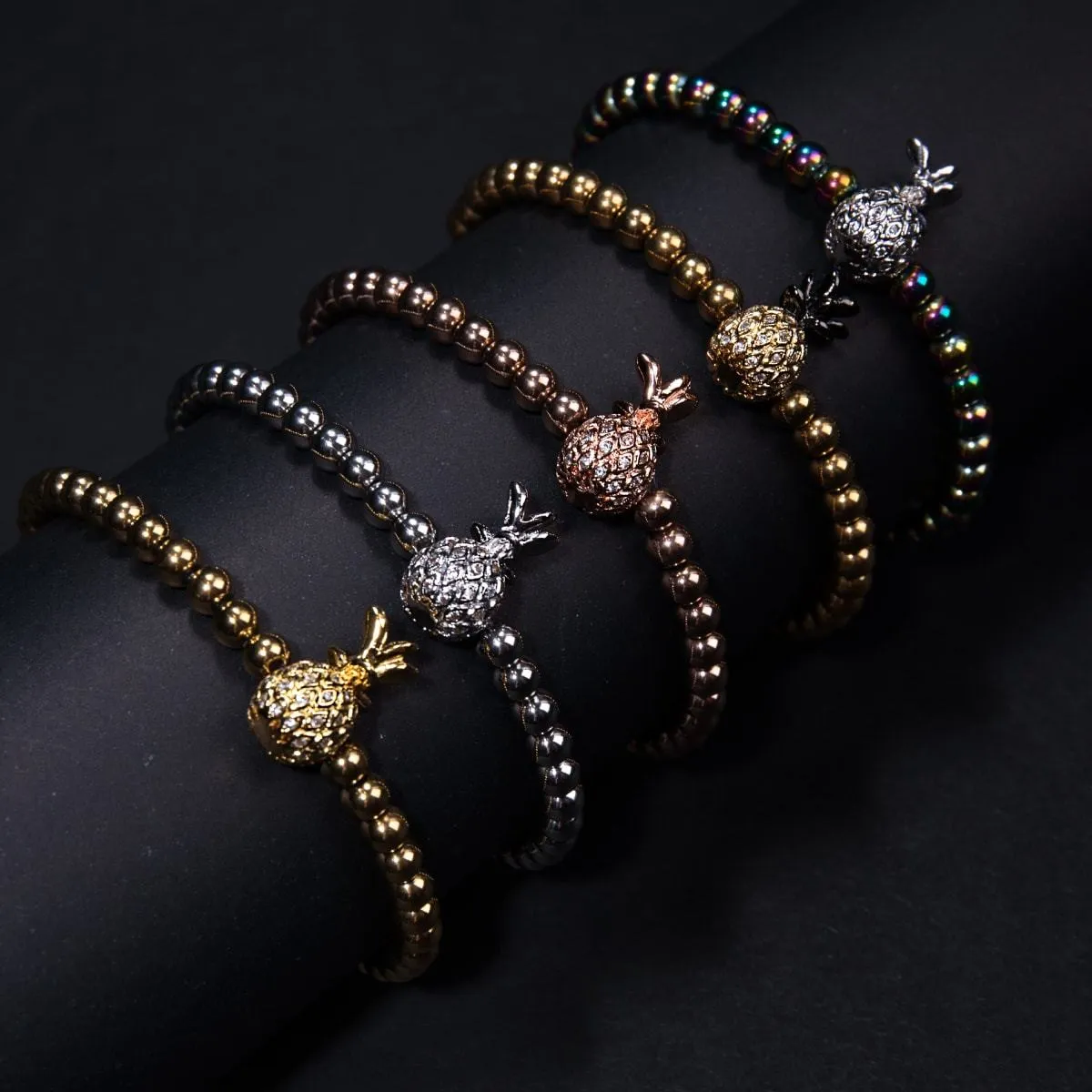 Piña Colada | Silver | Crystal Pineapple Bracelet