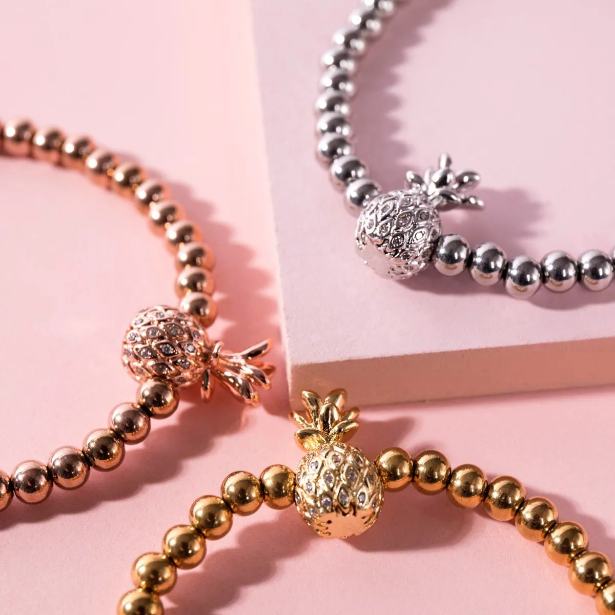 Piña Colada | Silver | Crystal Pineapple Bracelet