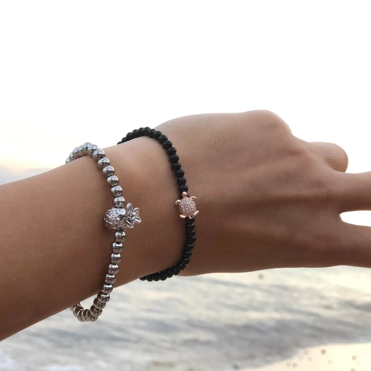 Piña Colada | Silver | Crystal Pineapple Bracelet