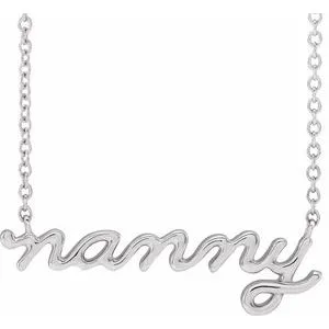 Platinum Nanny 18" Necklace