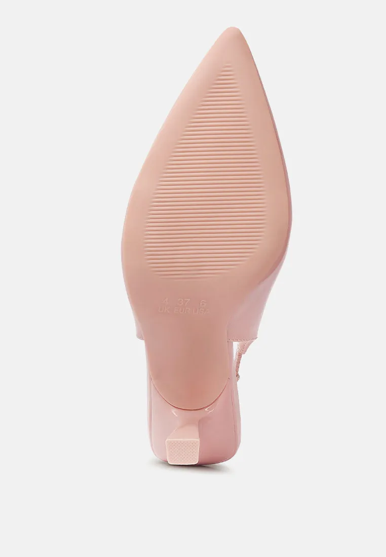 Pointed Toe Kitten Heel Sandals