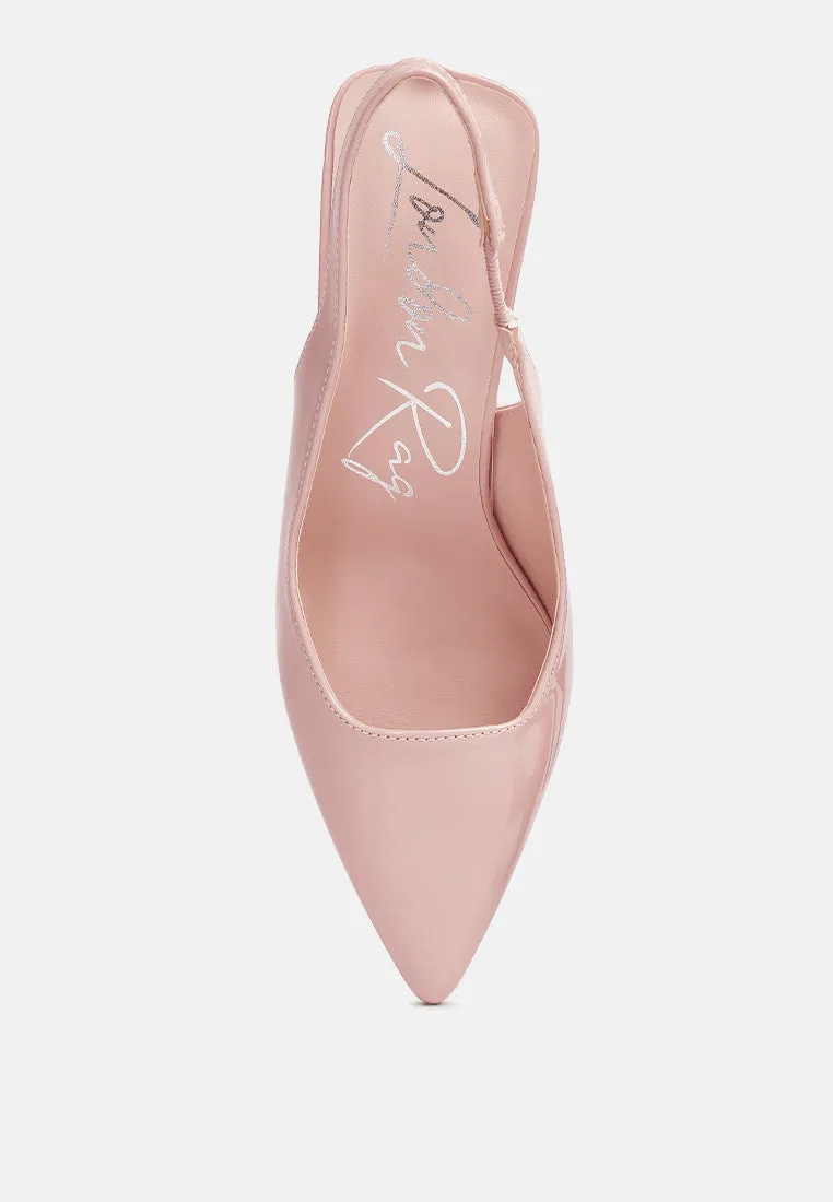 Pointed Toe Kitten Heel Sandals