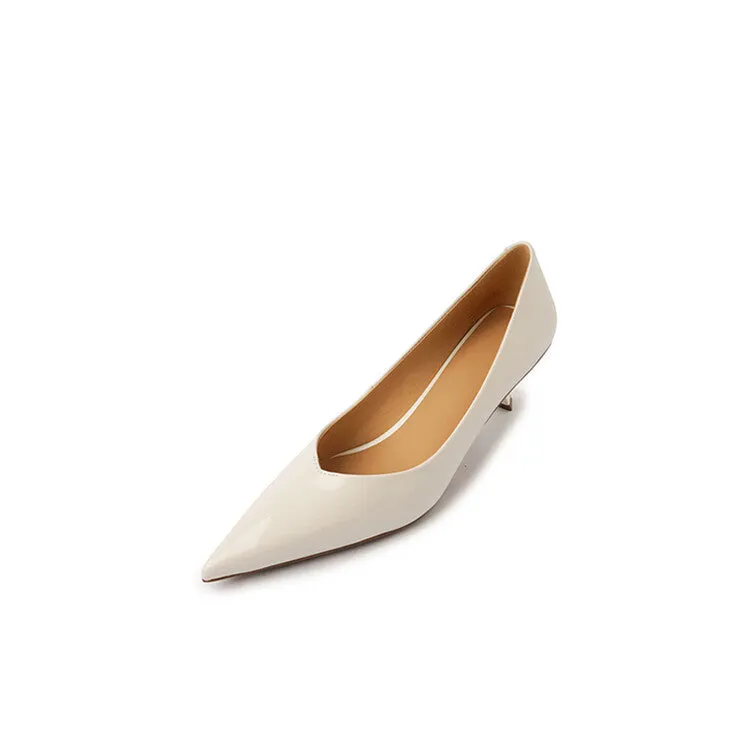Pointed Toe V-shaped Mouth Heels