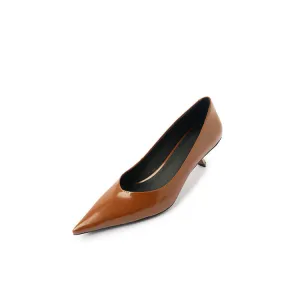 Pointed Toe V-shaped Mouth Heels