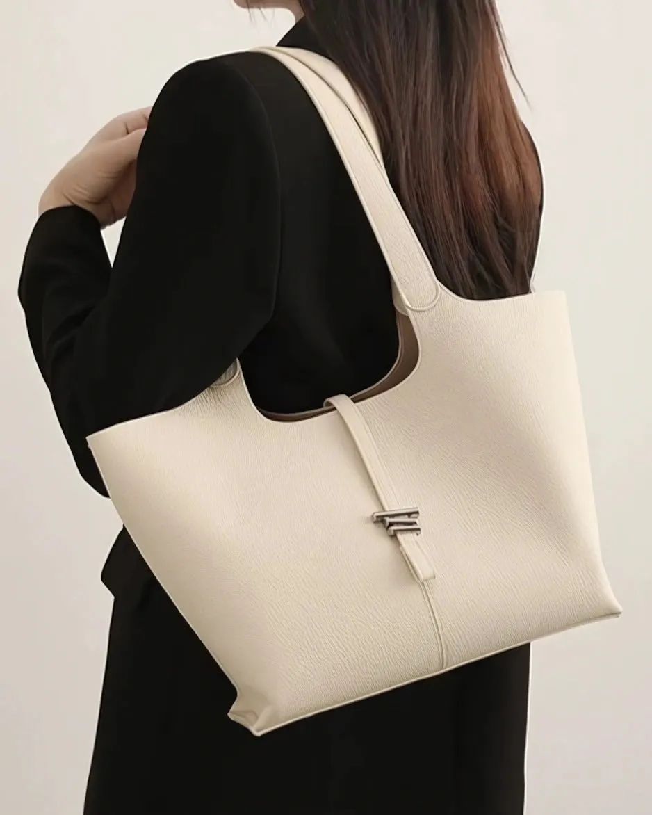 Professional Elegance Leather Laptop Tote