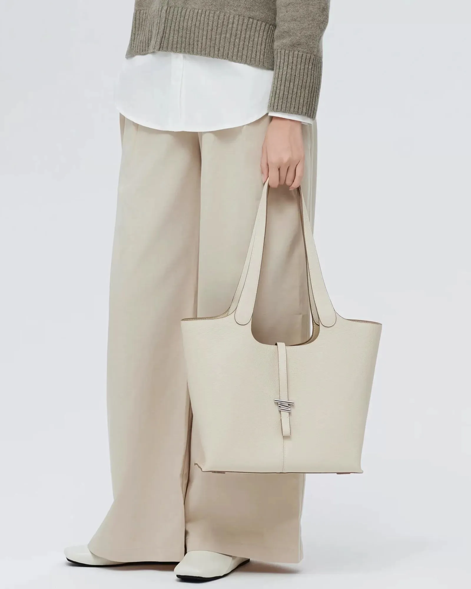 Professional Elegance Leather Laptop Tote