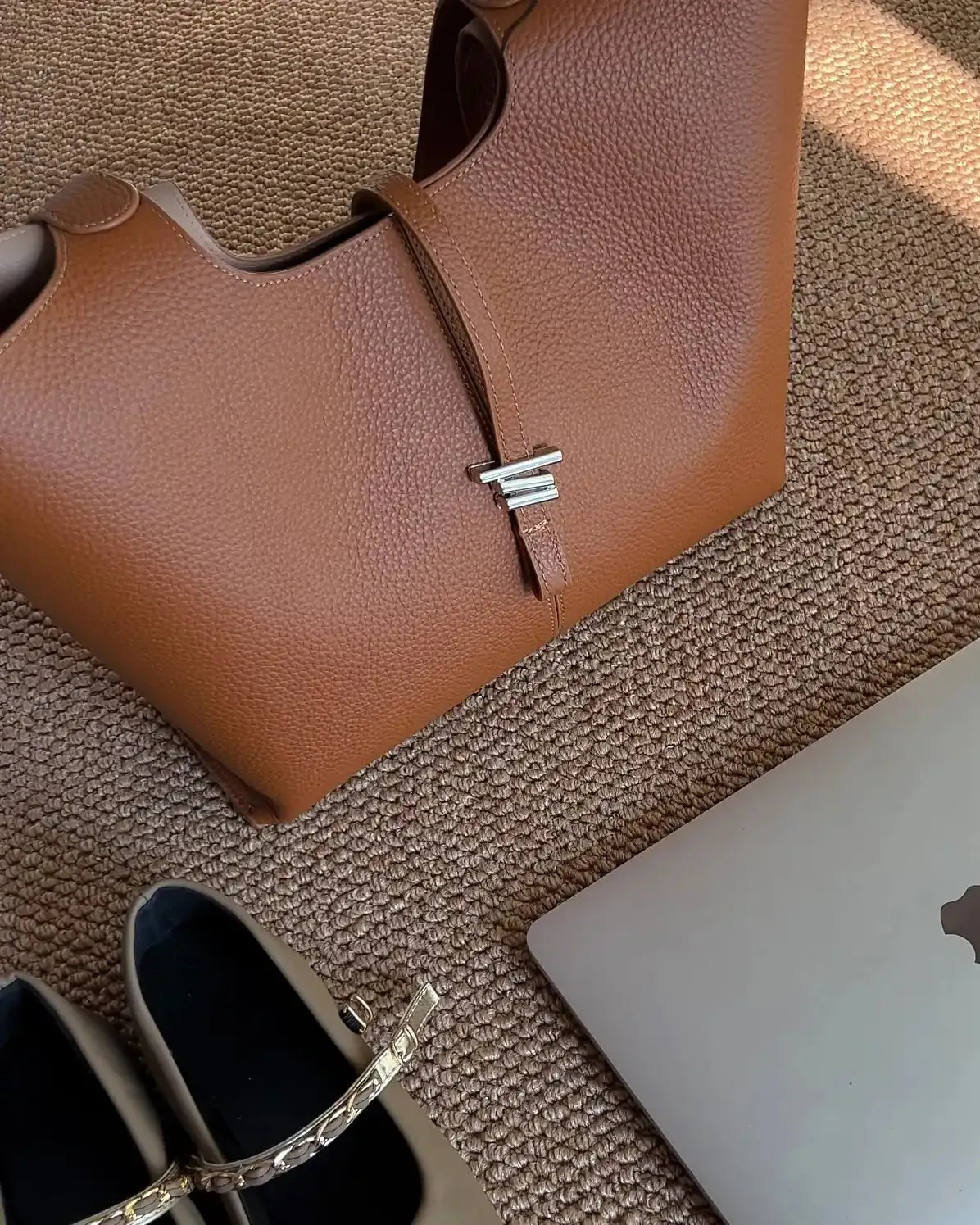 Professional Elegance Leather Laptop Tote