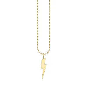 Pure Gold Small Lightning Bolt Charm