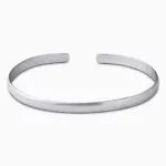 Pure Silver Bracelet - Glossy Tone Cuff Model