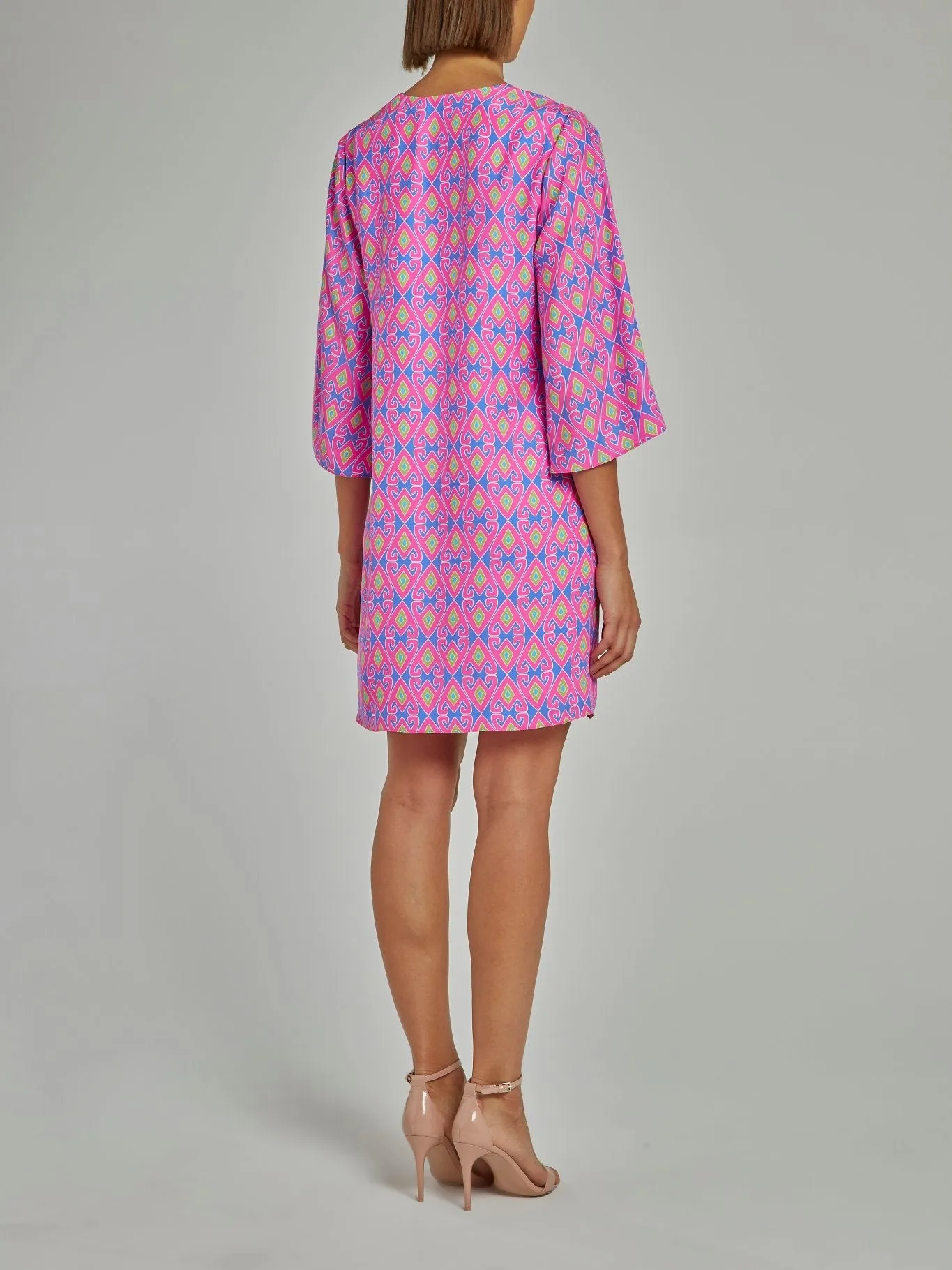 Purple Bell Sleeve Shift Dress