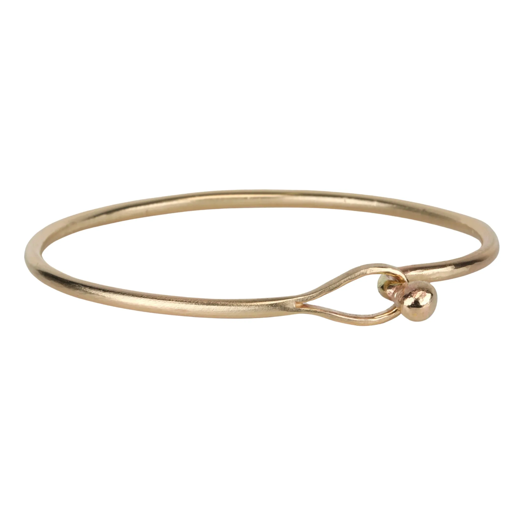 "Laura" 14K Gold Signature Clasp Forged Bracelet