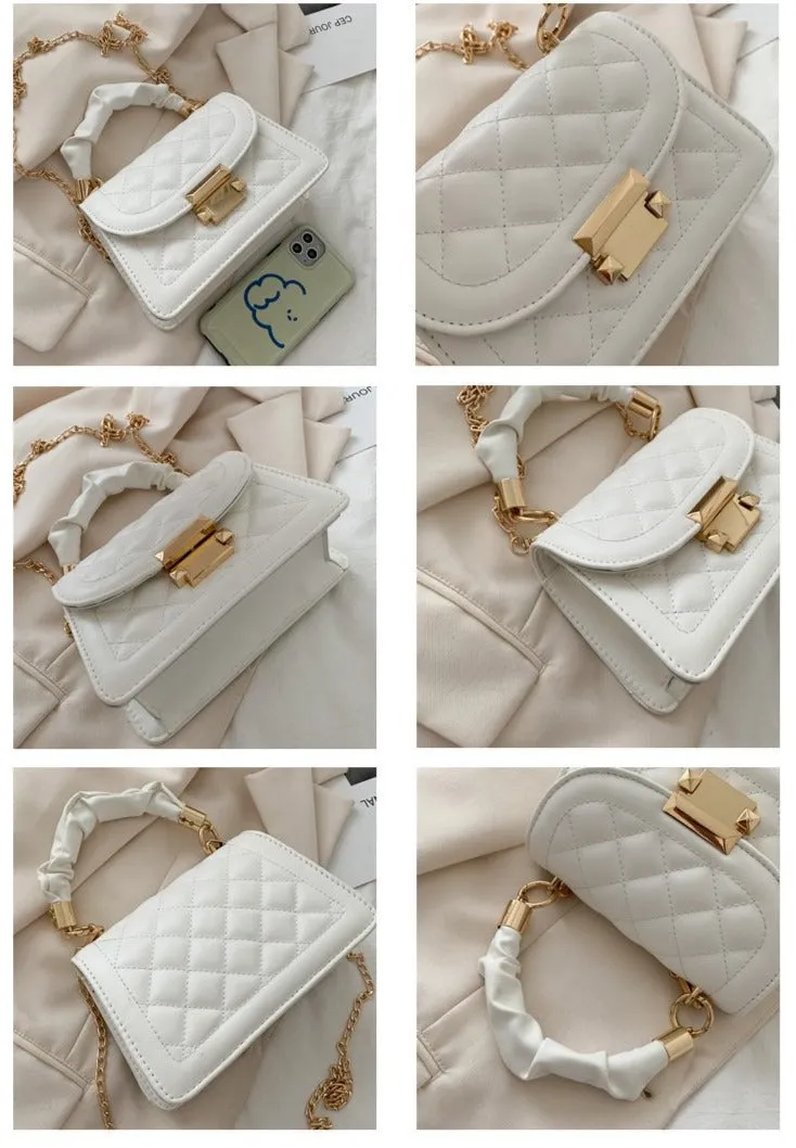 Realaiot Fashion New Crossbody Bag Women Casual All-match Shoulder Bags Texture Handbag Small Square Bags