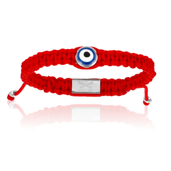 Red, Silver and Stones Bracelet Combination