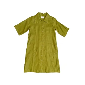Revolution Dress in Avocado Linen