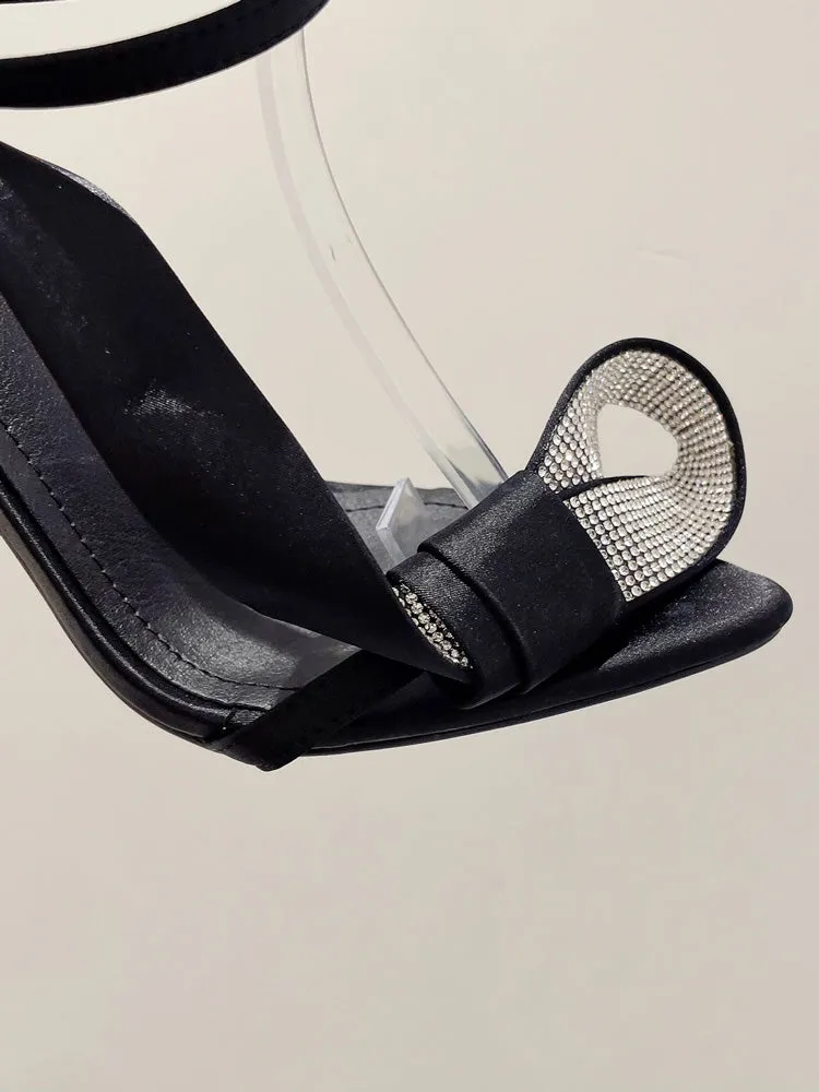 Rhinestone Twisted Pointed Toe Heels