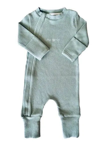 Ribbed Jumpsuits: Grey