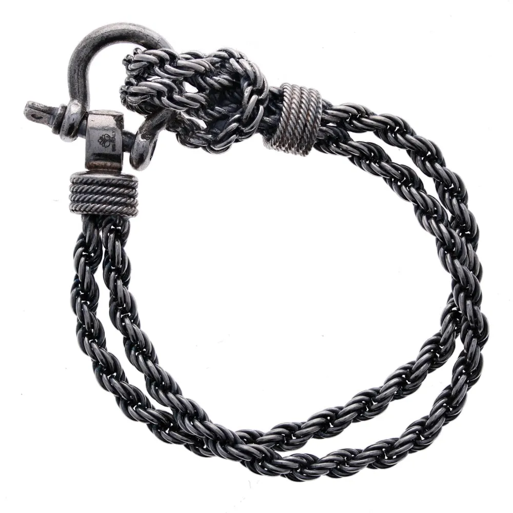 Rope with Anchor Clasp Bracelet